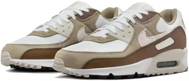 Nike Air Max 90 Men's Shoes (DM0029-109, Summit White/Khaki/Light Orewood Brown/Black)