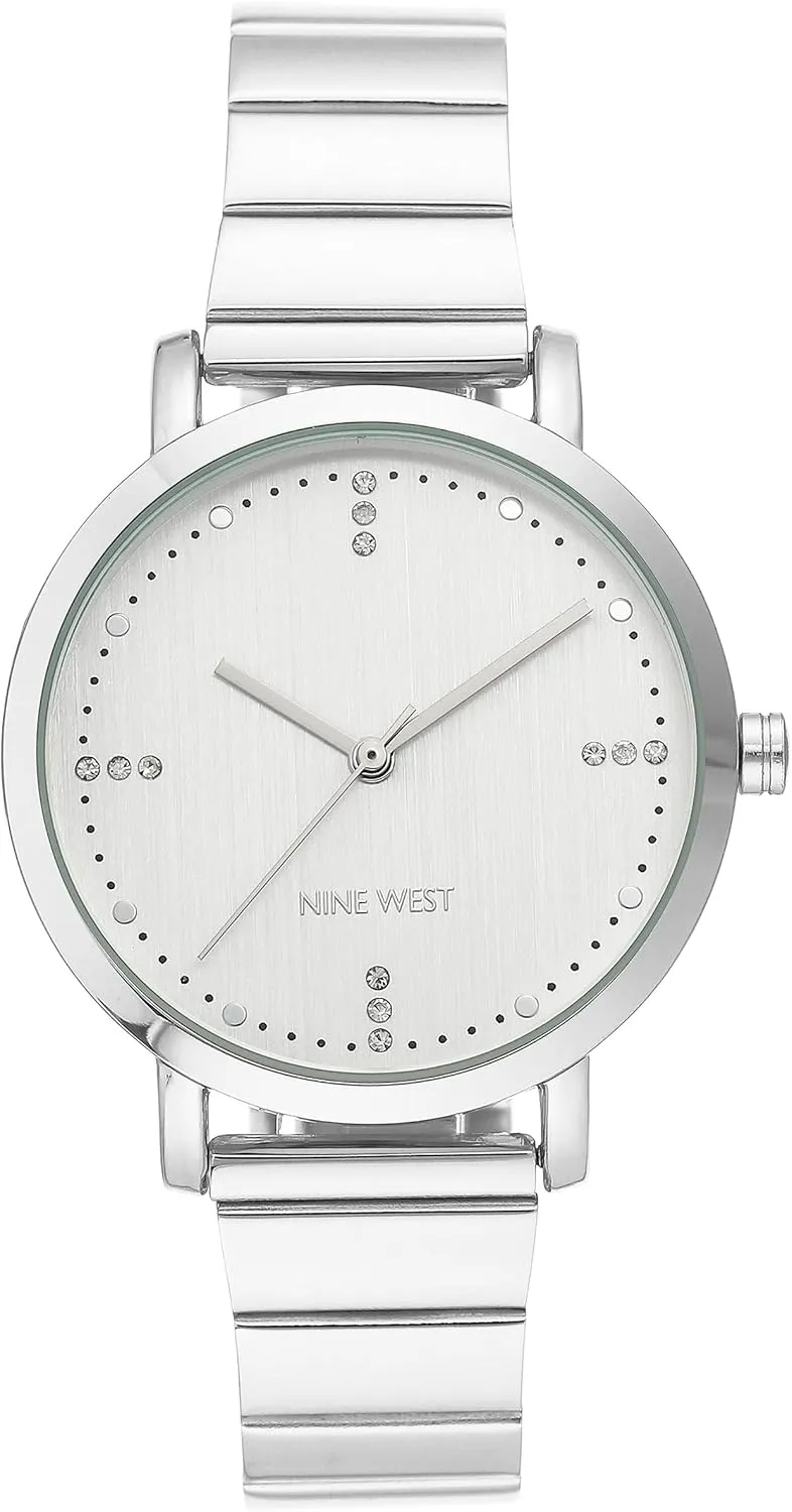 Nine West Women's Crystal Accented Bracelet Watch