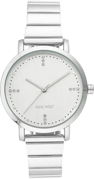 Nine West Women's Crystal Accented Bracelet Watch