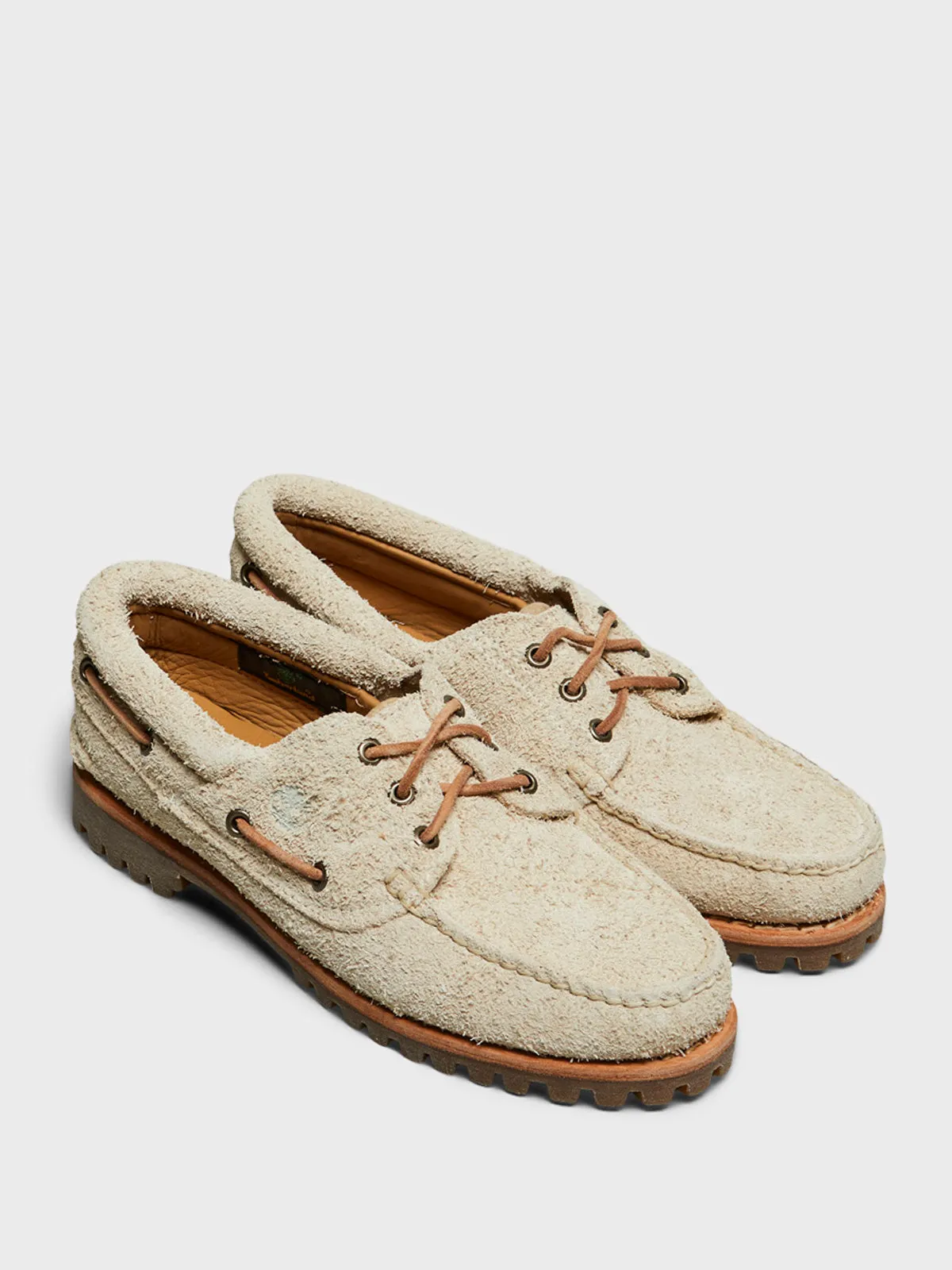 Noreen Boat Shoes in Natural Suede