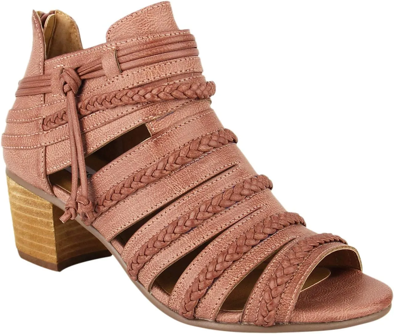 Not Rated Women's Two Inch Stacked Heel Heeled Sandal