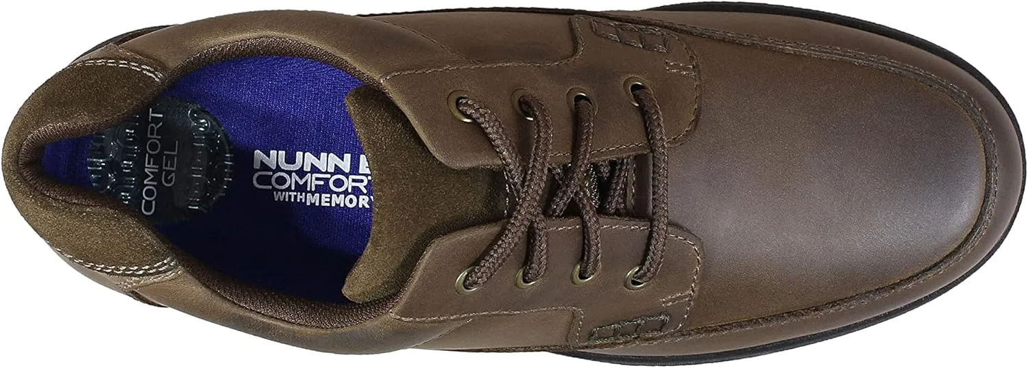 Nunn Bush Men's Cam Moc Toe Casual Lace-up with Comfort Gel and Memory Foam