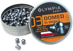 Olympia Shot Air Gun Pellets | .177 Caliber, .22 Caliber, .25 Caliber | Domed, Pointed, Flat Wadcutter Heads | Various Weights for Target Shooting, Hunting, Competition, and Training | 150-500 Count