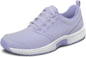 Orthofeet Women's Orthopedic Lavender Leather Talya Nurse Shoes, Size 10