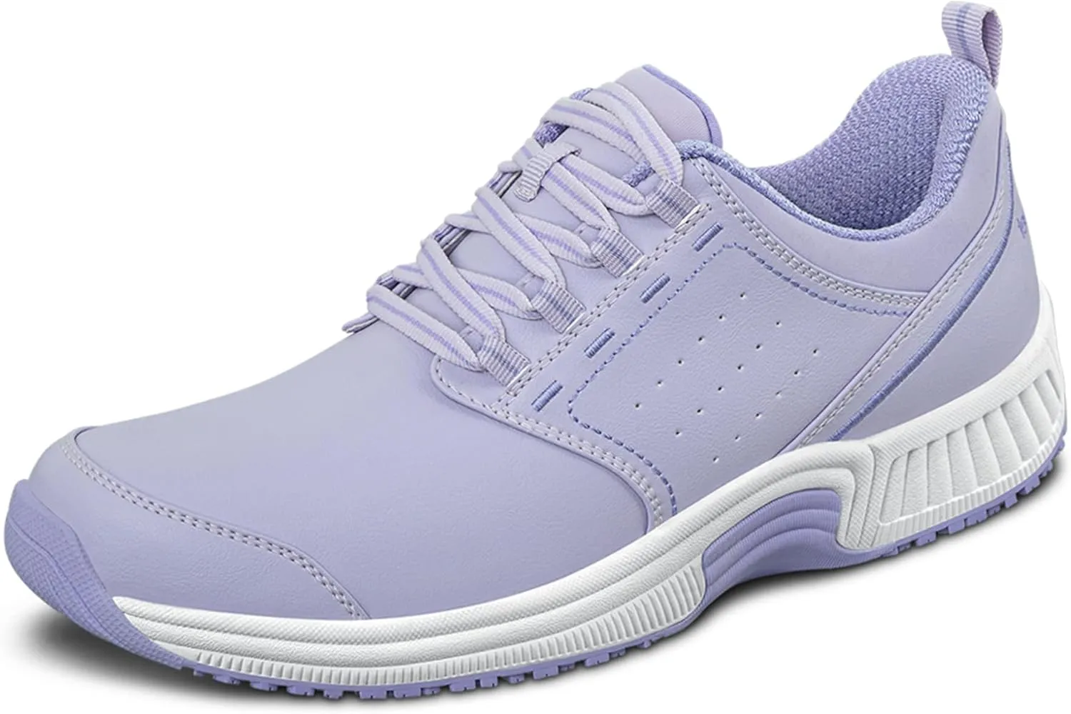 Orthofeet Women's Orthopedic Lavender Leather Talya Nurse Shoes, Size 10