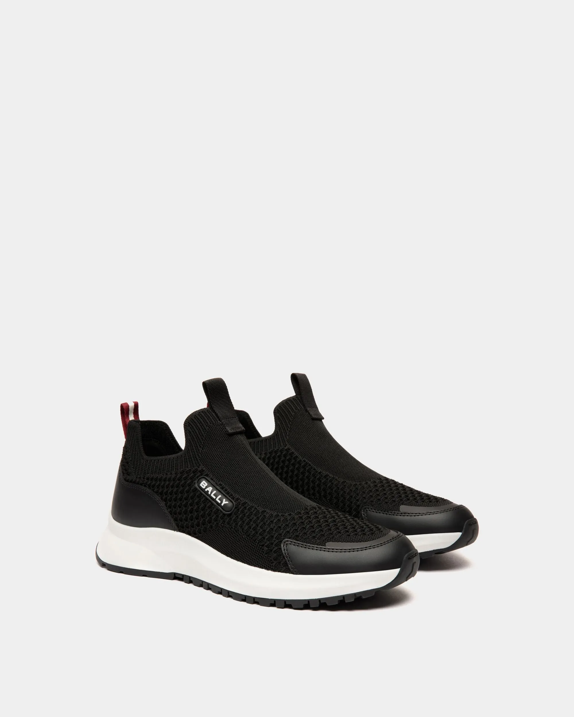 Outline Sneaker in Black Nylon