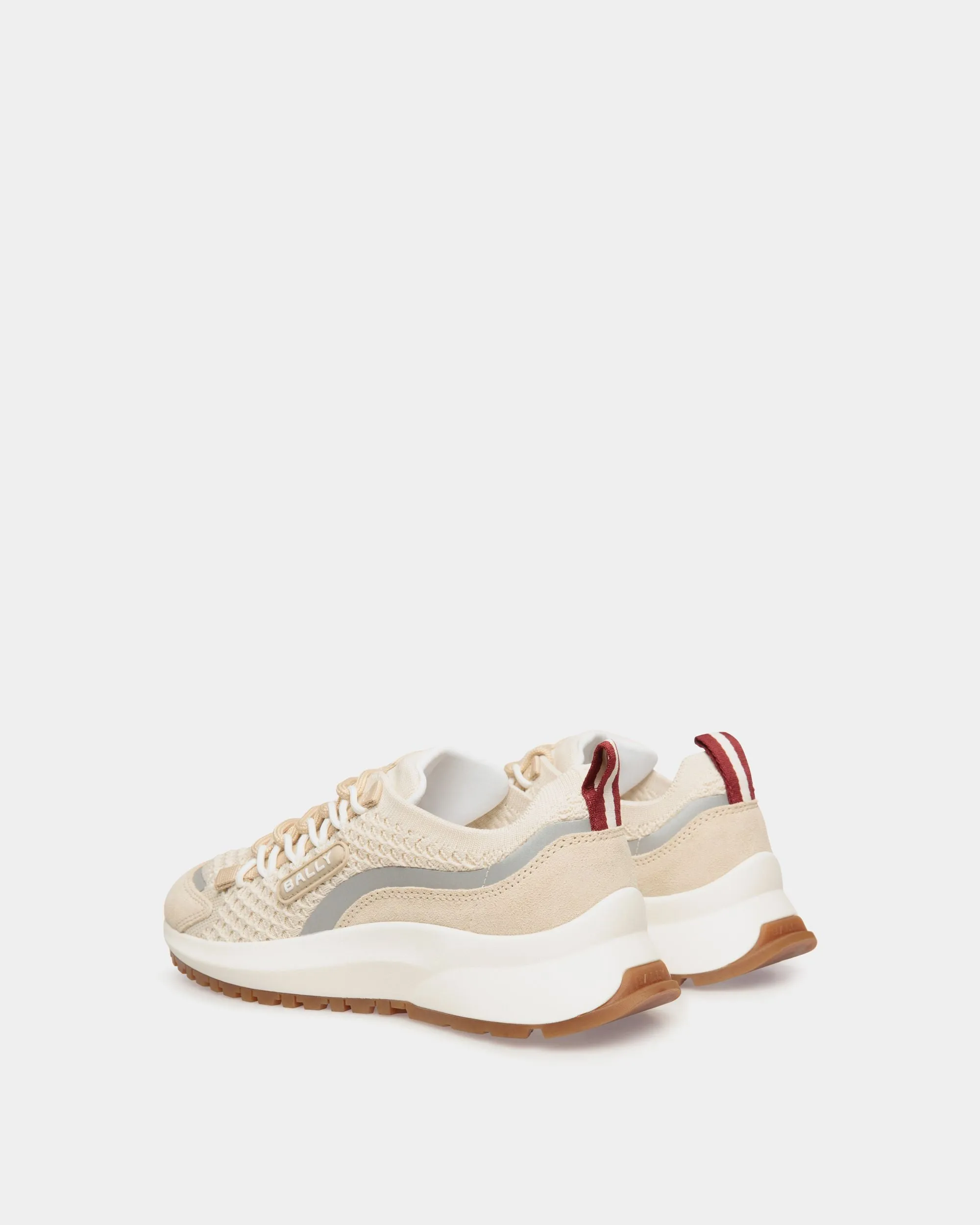 Outline Sneaker in Ivory and Champagne Knit