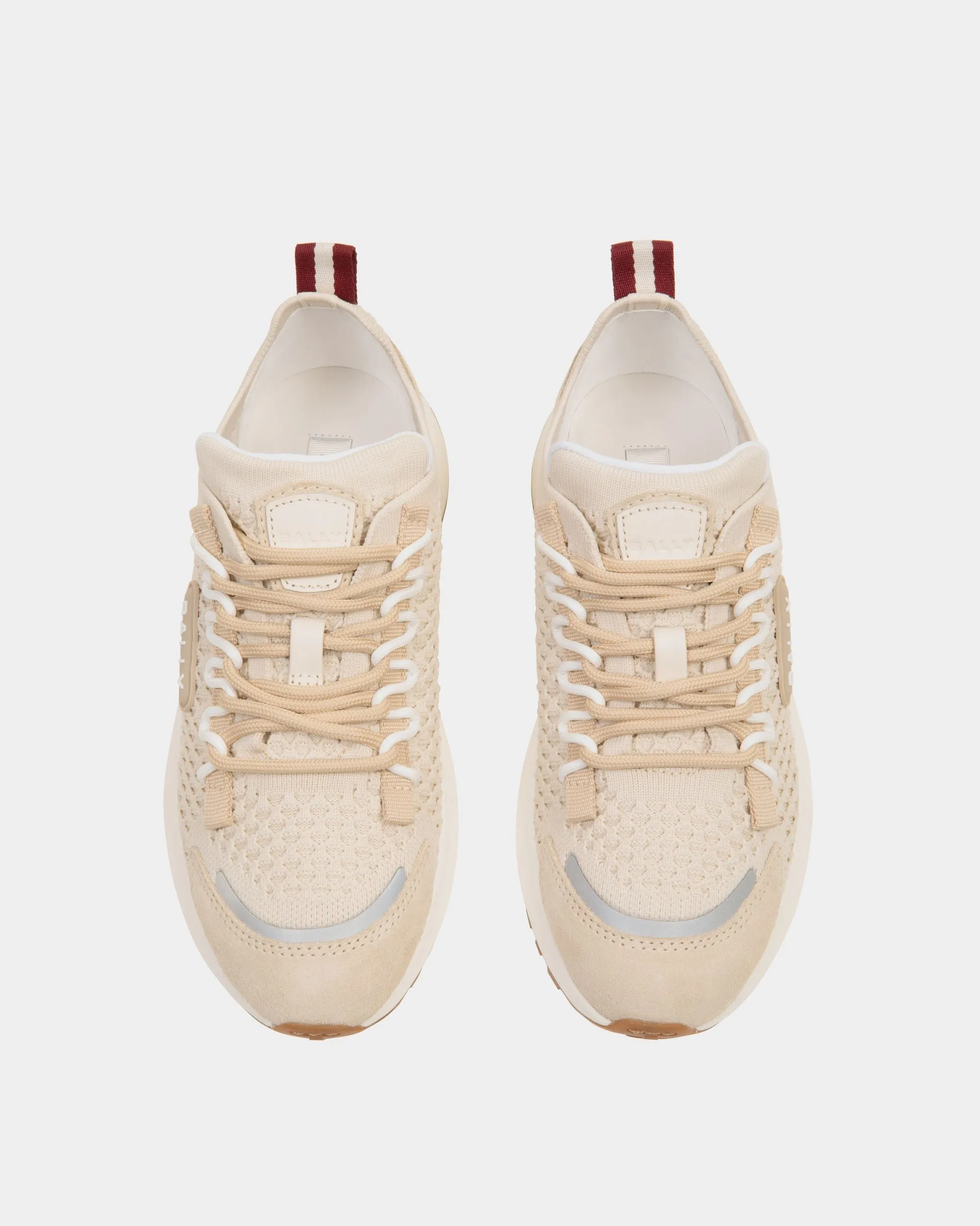 Outline Sneaker in Ivory and Champagne Knit