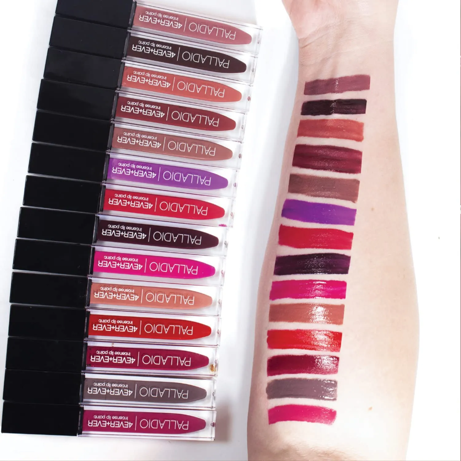 Palladio 4 Ever   Ever Intense Lip Paint, Liquid Lipstick, High Pigmented Lip Gloss, High Shine Vinyl Finish, Rich Color Coverage, Moisturizes Lips, Doe Foot Wand Applicator, déjà vu