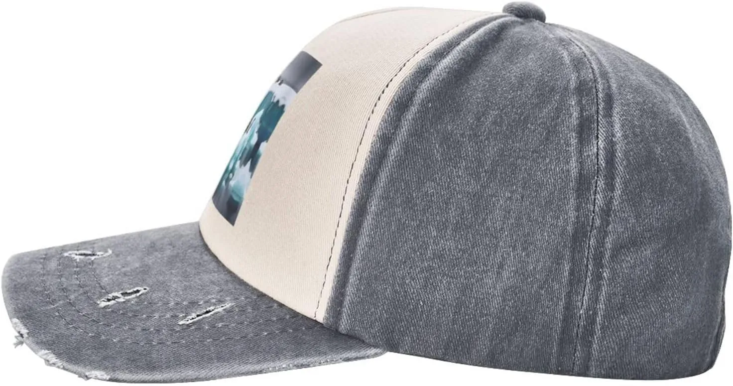 Penguins On The Iceberg Print Golf Flat Snapback Hat,Hip Hop Style Flat Bill,Personalized Adjustable Summer Sun Hat Unisex