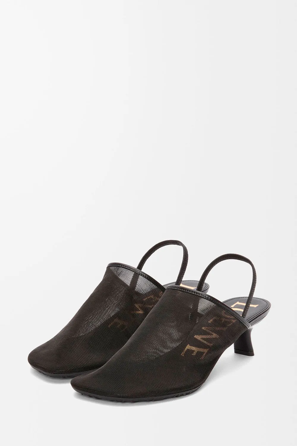 Petal Slingback Heel Sandal In Mesh