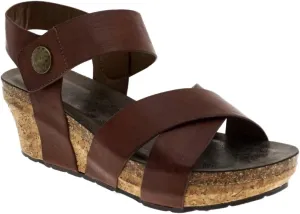 Pierre Dumas Womens Chantal-4 Wedge Sandal (5.5, Whiskey)