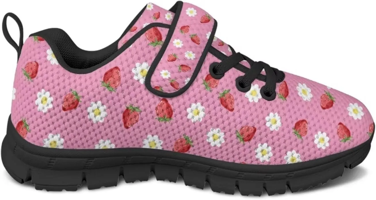 Pink Sneakers for Girls Athletic Sport Lace-Up Kids Tennis Shoes