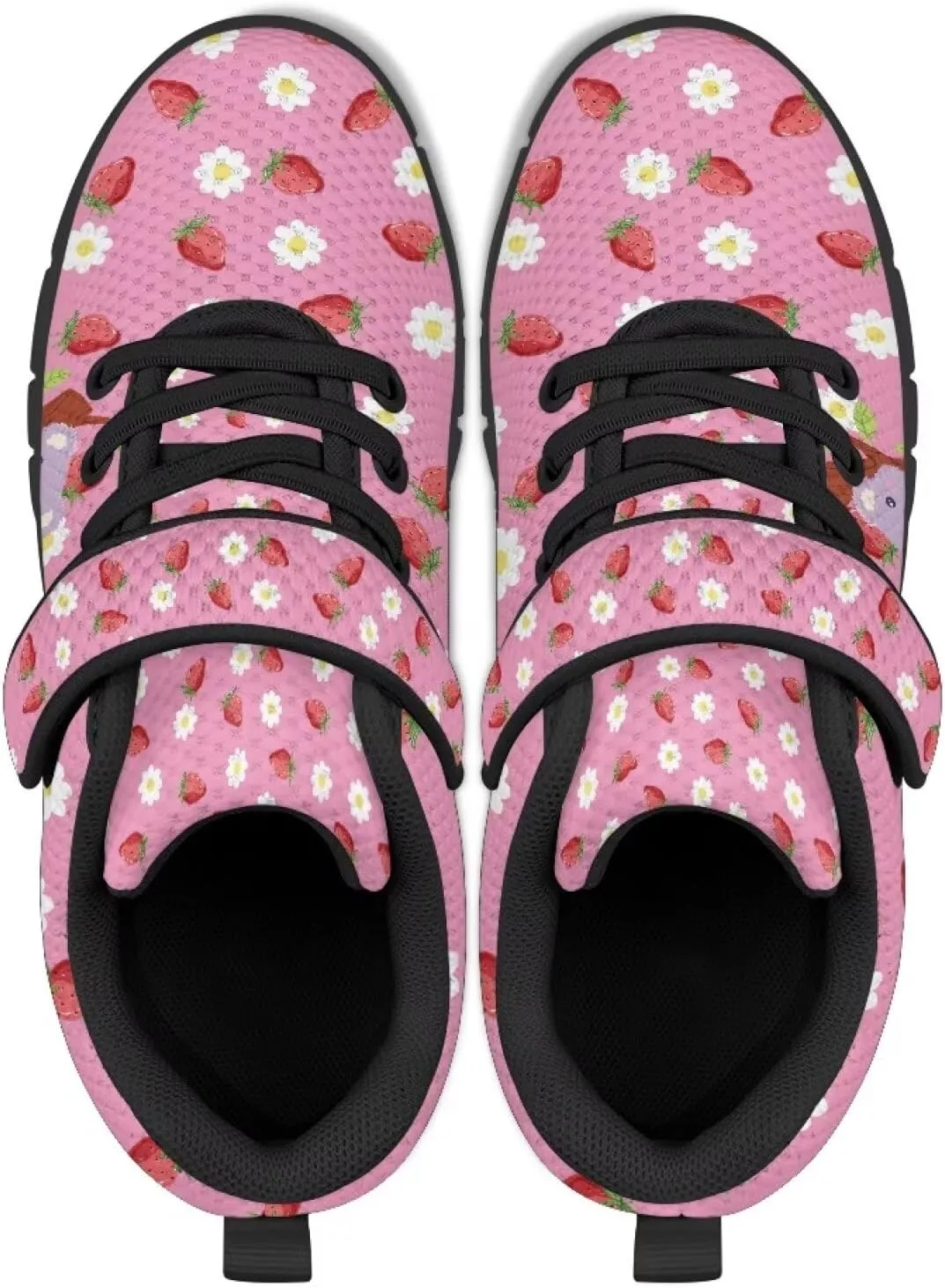 Pink Sneakers for Girls Athletic Sport Lace-Up Kids Tennis Shoes