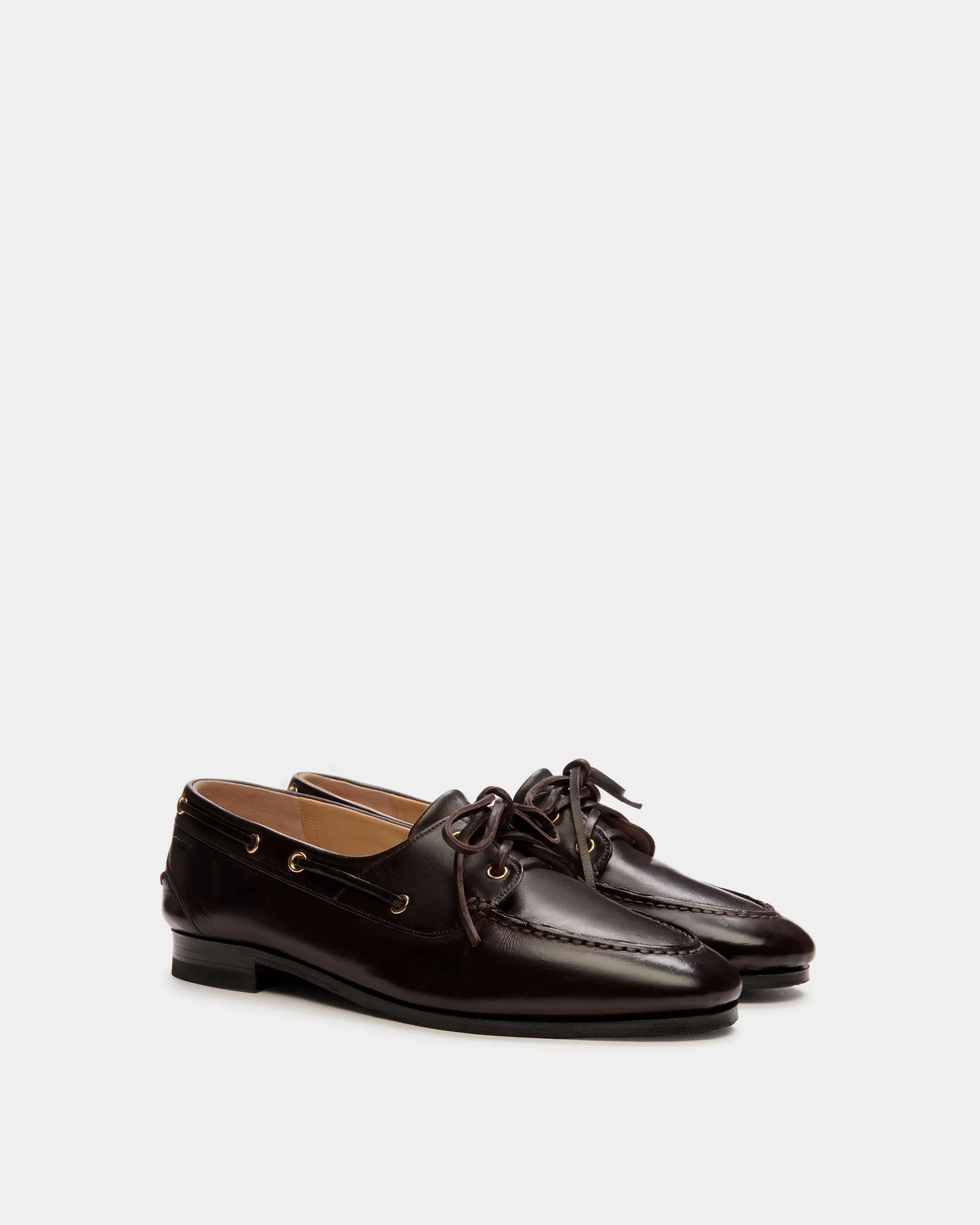 Plume Moccasin in Dark Brown Leather