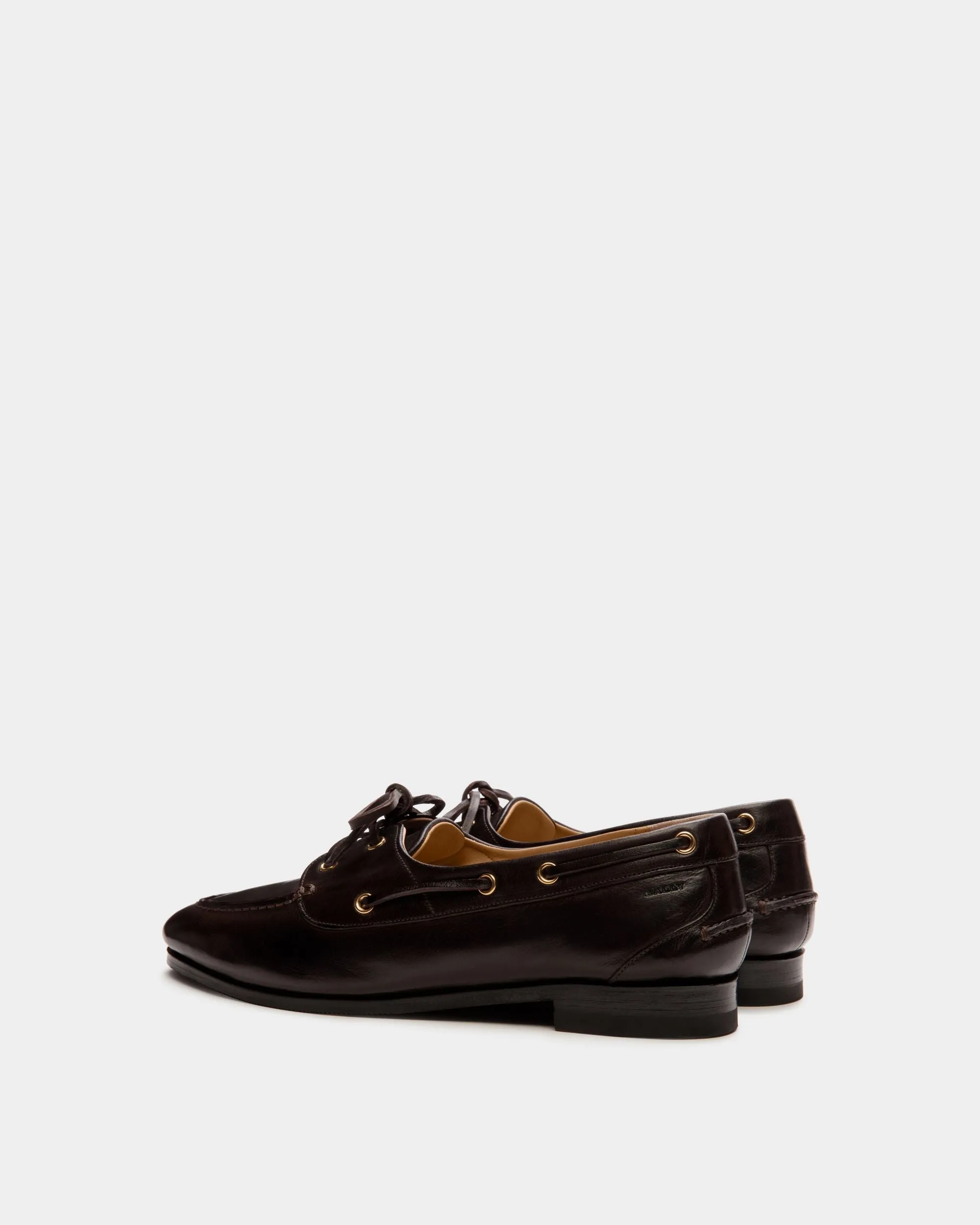 Plume Moccasin in Dark Brown Leather