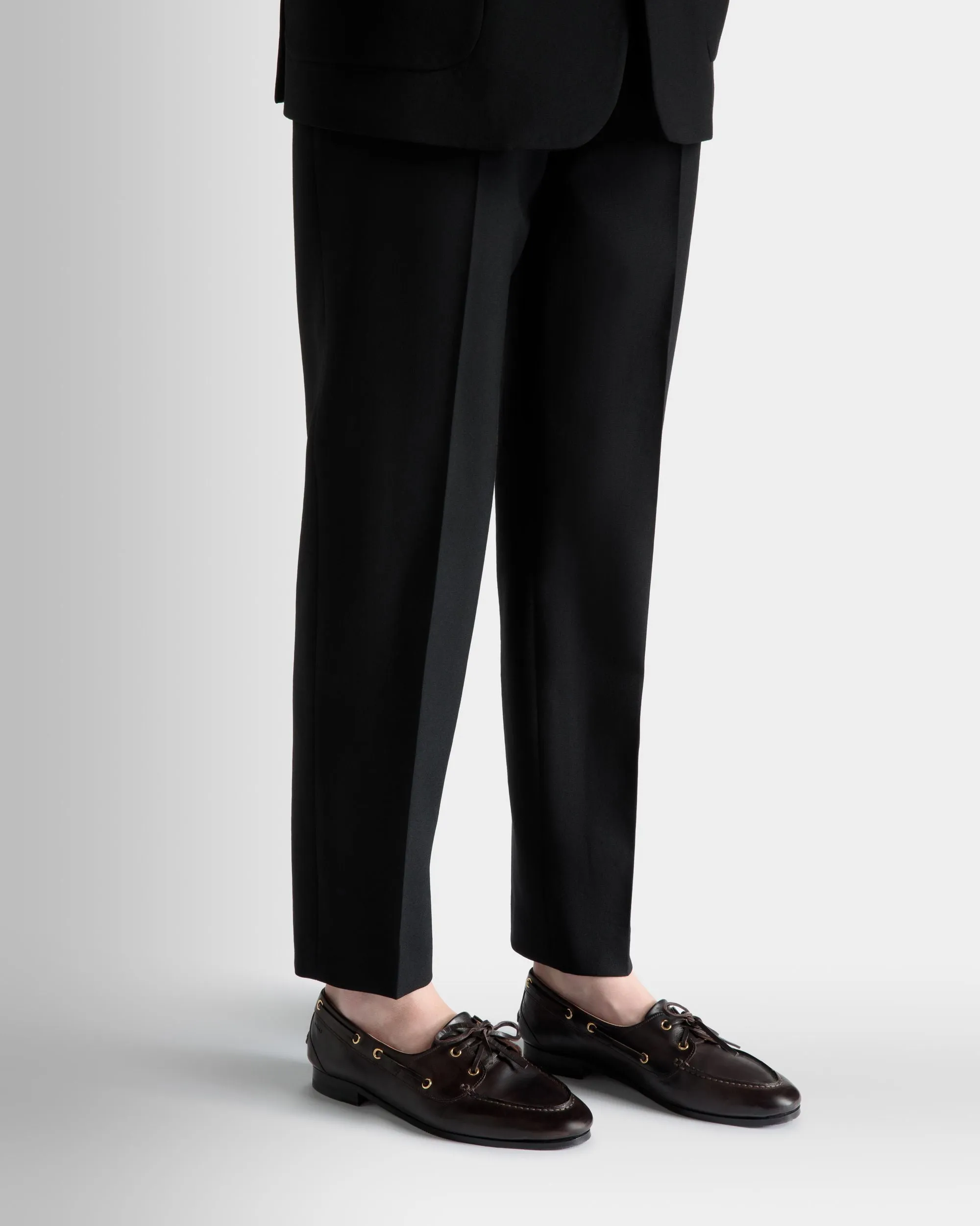 Plume Moccasin in Dark Brown Leather