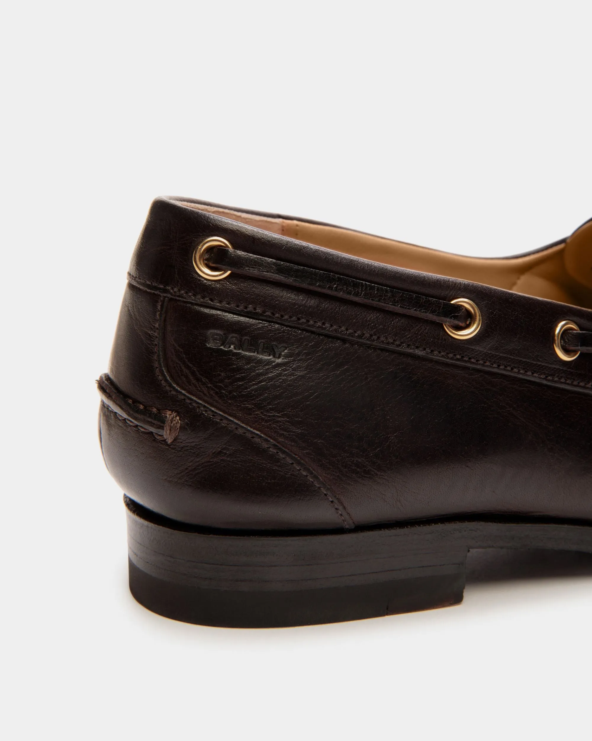 Plume Moccasin in Dark Brown Leather