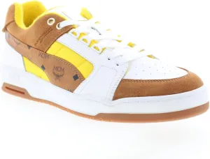 PUMA Mens MCM X Slipstream Lo Lace Up Sneakers Shoes Casual - Brown, White, Yellow - Size 9.5 M