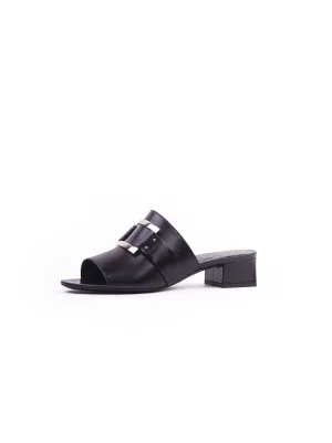 Rabat Metal Buckle Mule 35 - Black
