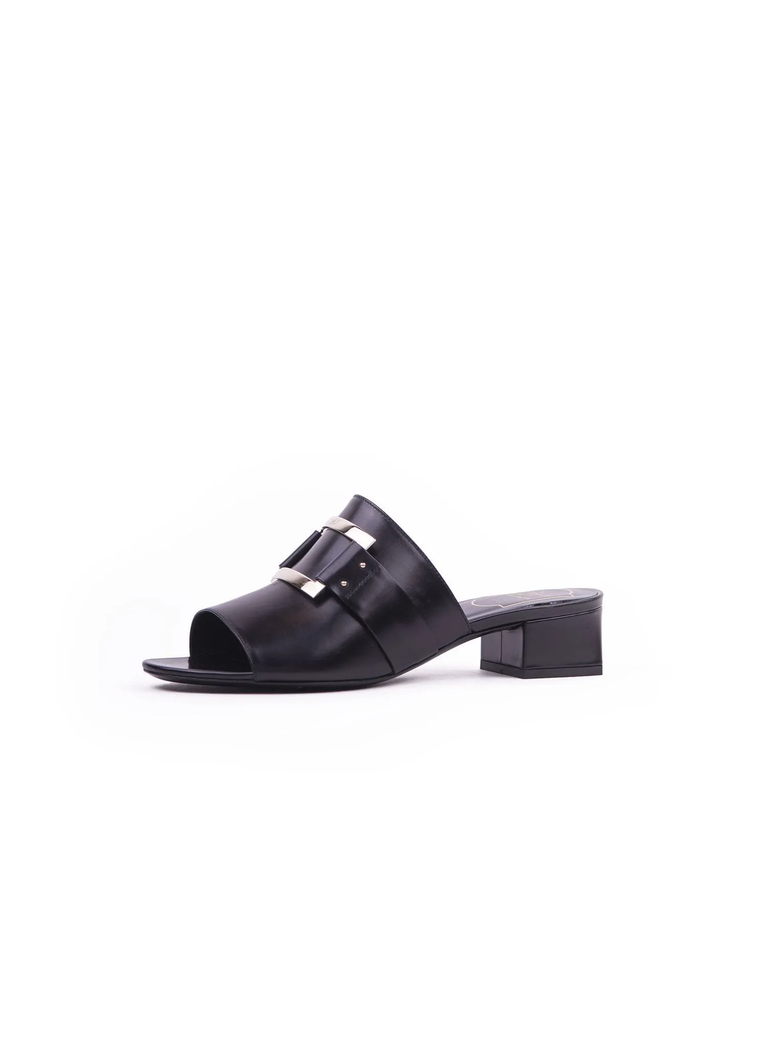 Rabat Metal Buckle Mule 35 - Black