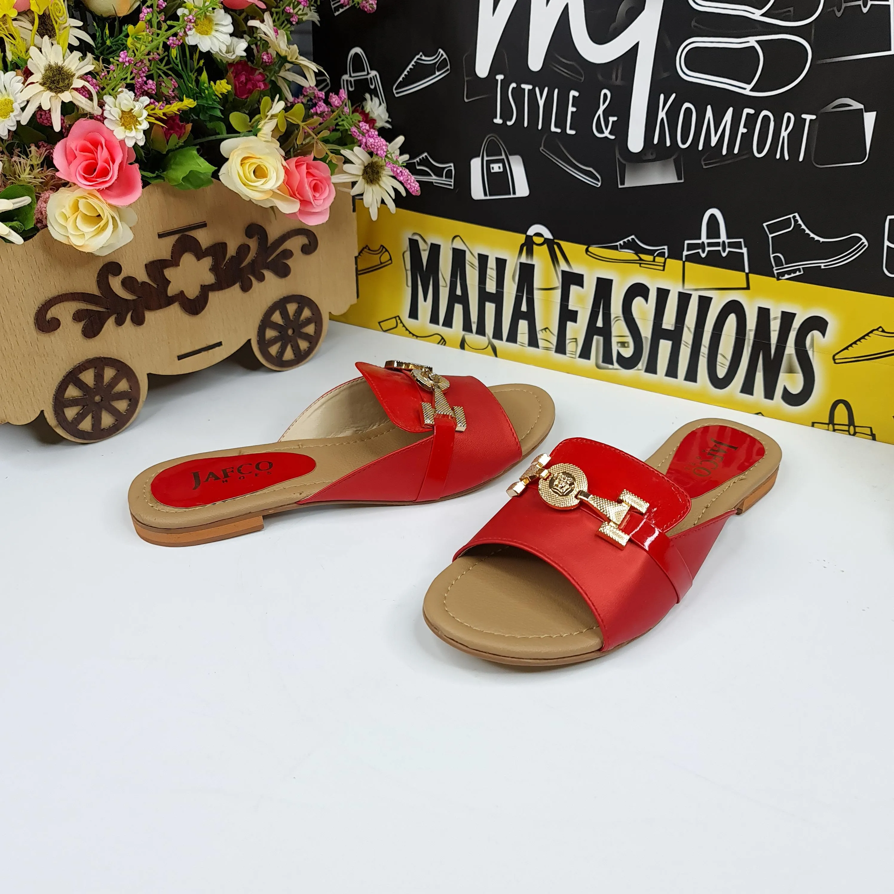 Red Buckle Slipper