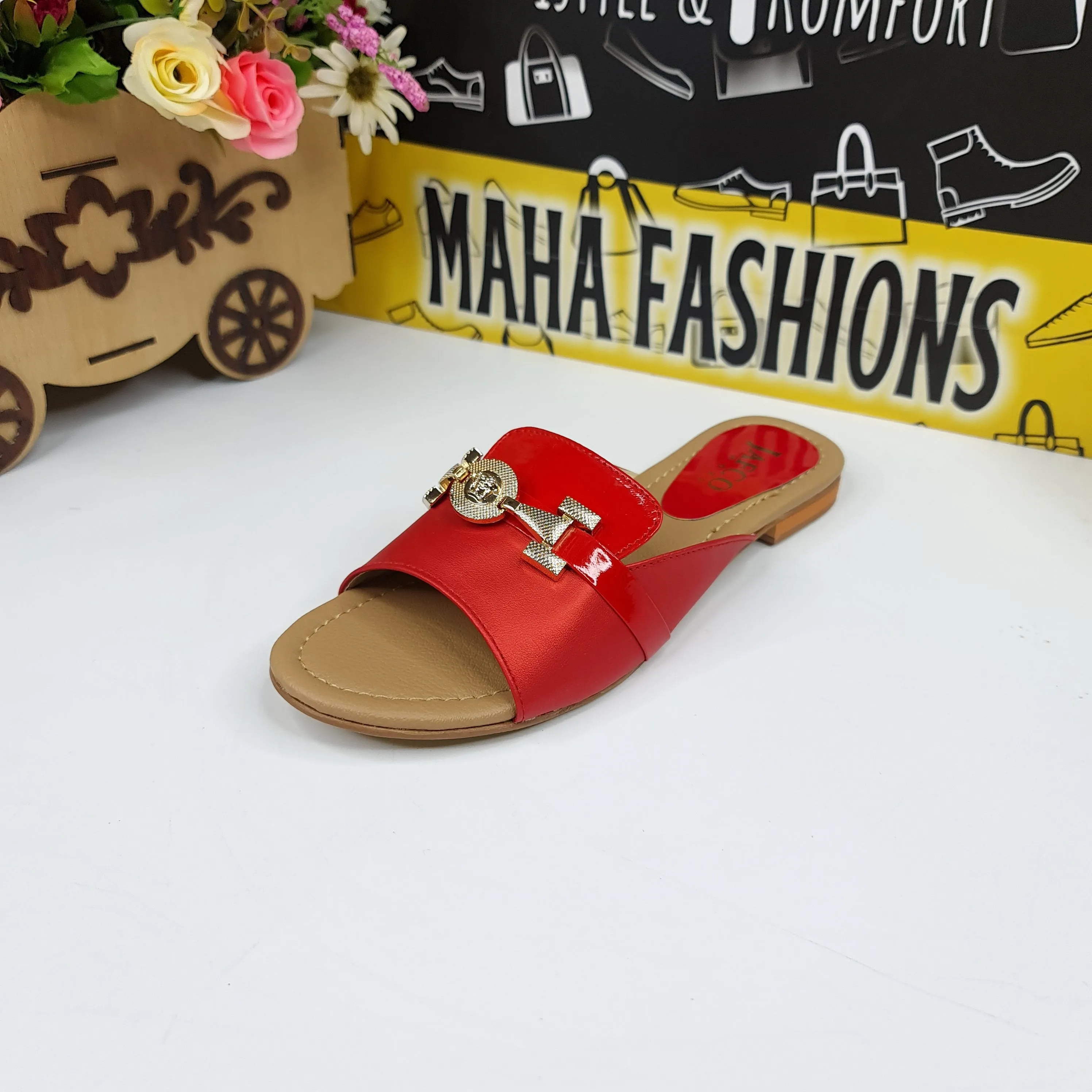 Red Buckle Slipper