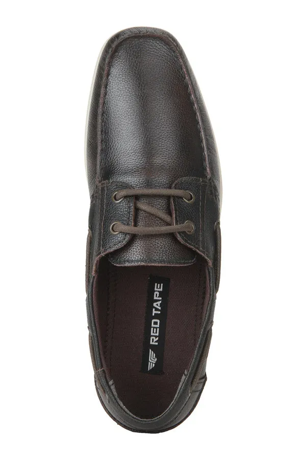 RedTape Men Black Boat Shoes