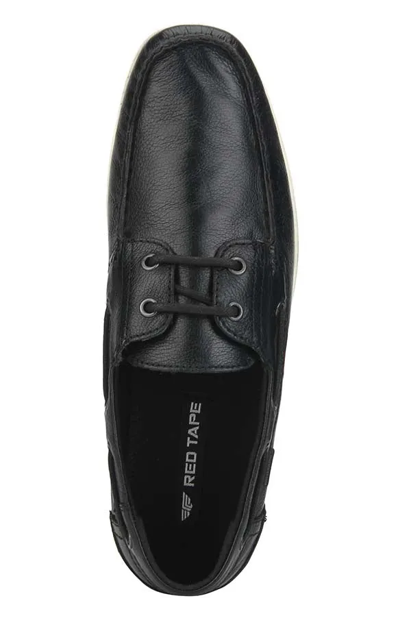 RedTape Men Black Boat Shoes