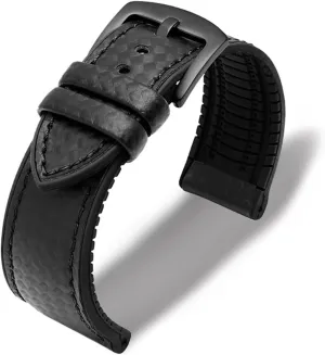 RHAIYAN 18mm 20mm 22mm 24mm Premium-Grade Waterproof Silicone Watch Strap Men Women Rubber Wrist Band Bracelet Accessories Compatible With Omega Specific ( Color : Black-black black , Size : 22mm )
