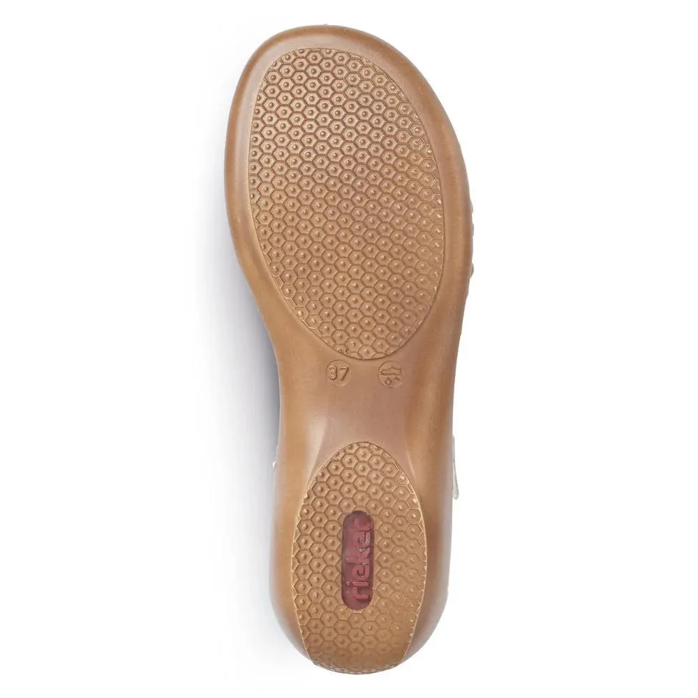 Rieker Regina C7 White Leather Sandal (Women's)