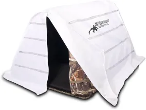 Rig'Em Right Waterfowl Field Bully Bird Hunting Dog Blind - Ultra Quick Setup with no Pins, Hinges or Poles (Snow Camo)