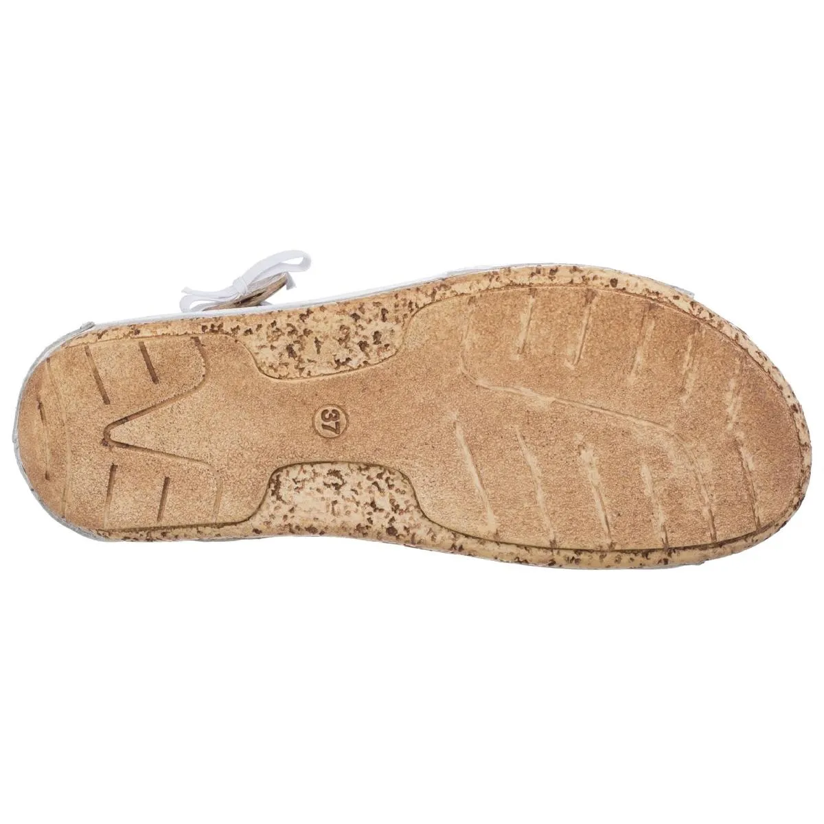 Riva Arlo Low Wedge Leather Sandal White