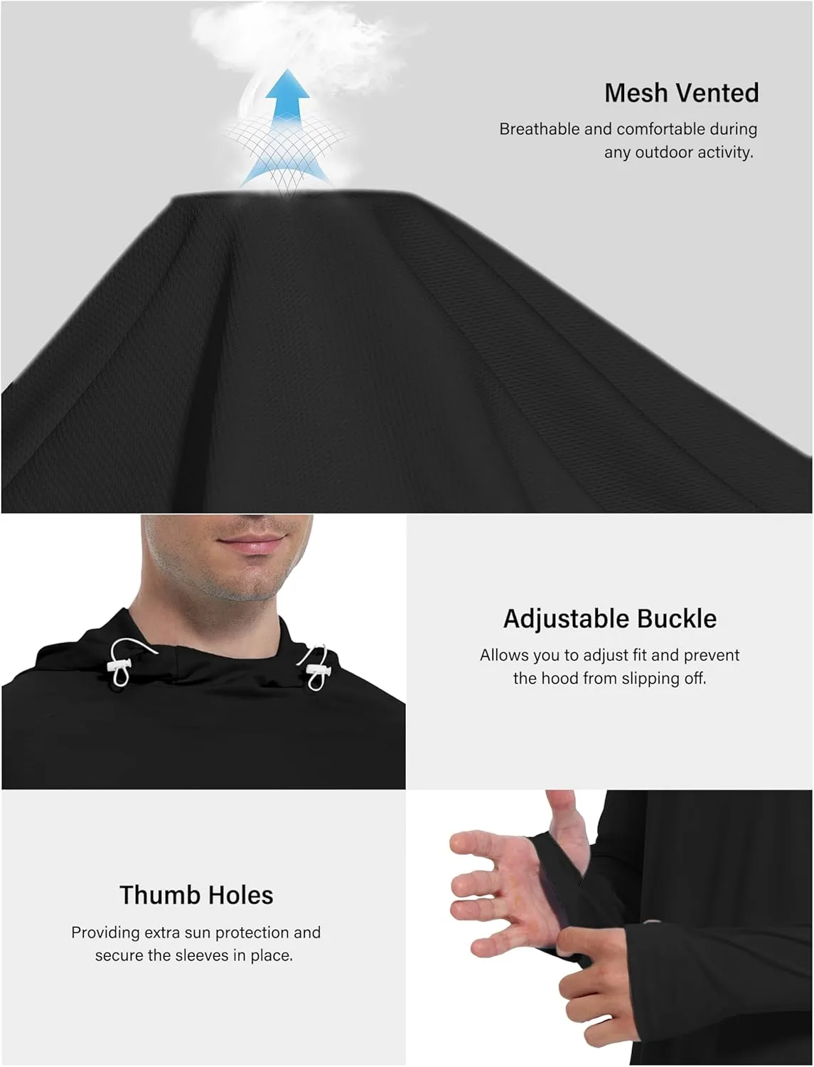 Roadbox UPF 50  Sun Protection Hoodie Shirt - Outdoor Fishing SPF UV Long Sleeve Shirts
