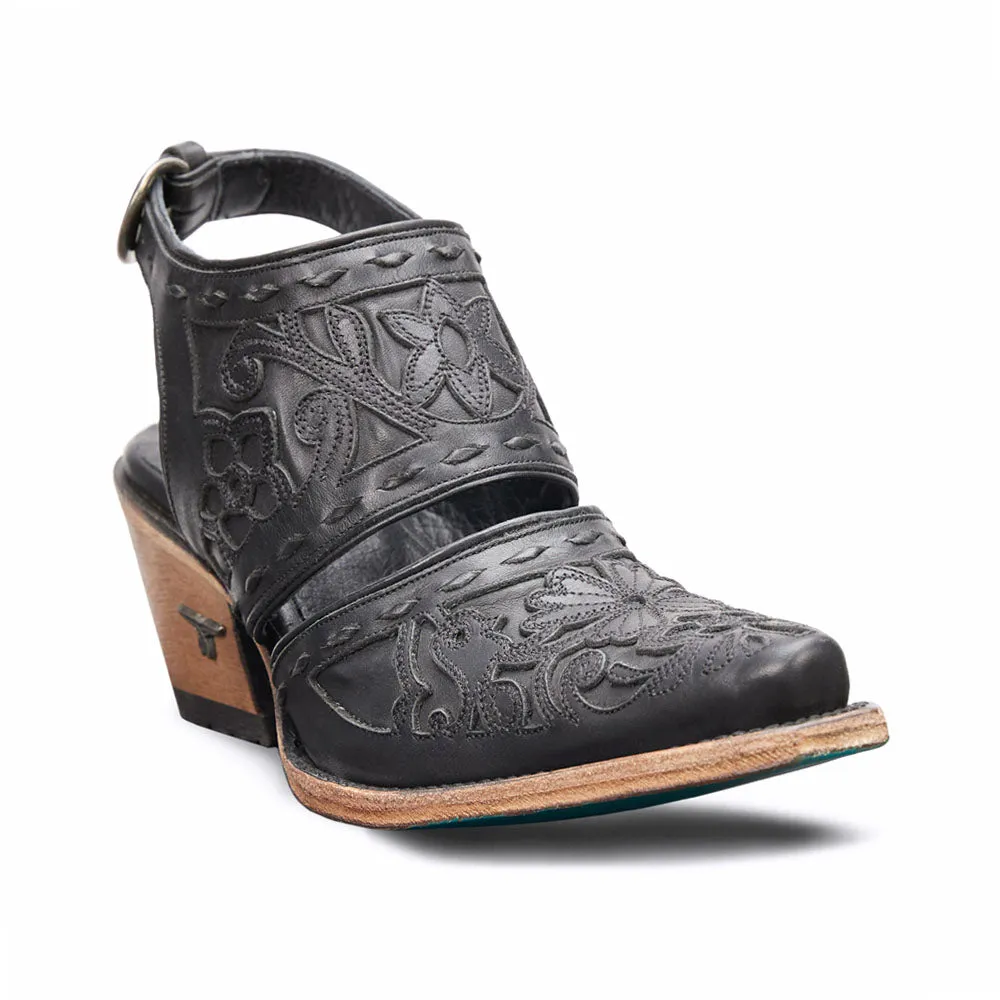 Robin Tooled Inlay Snip Toe Slingback Mules
