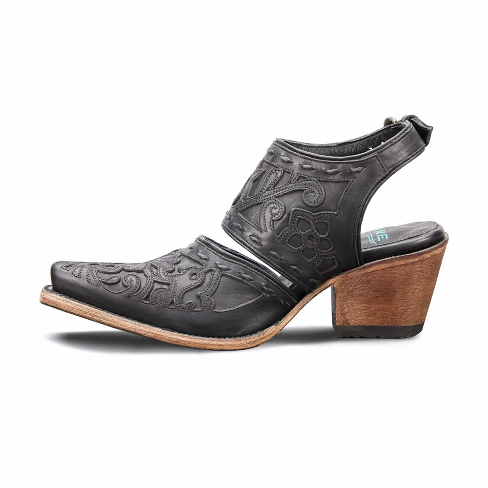 Robin Tooled Inlay Snip Toe Slingback Mules