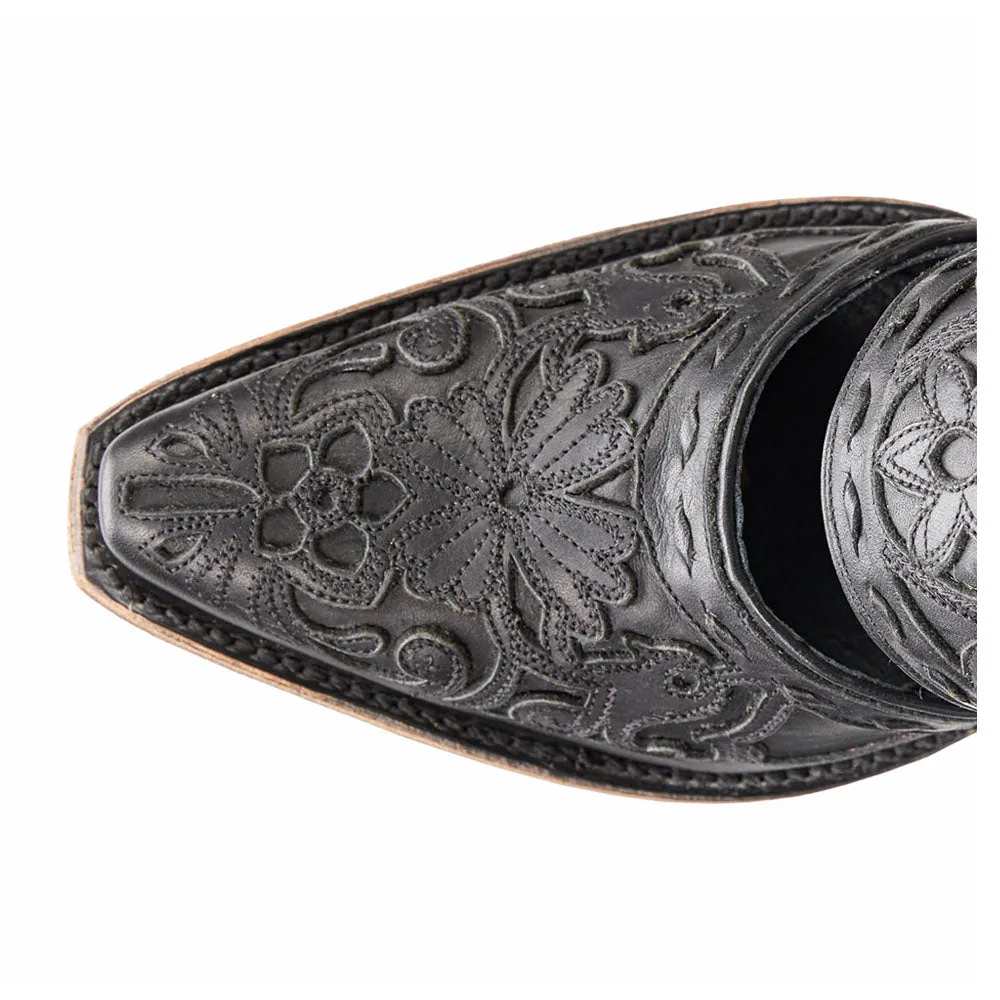 Robin Tooled Inlay Snip Toe Slingback Mules