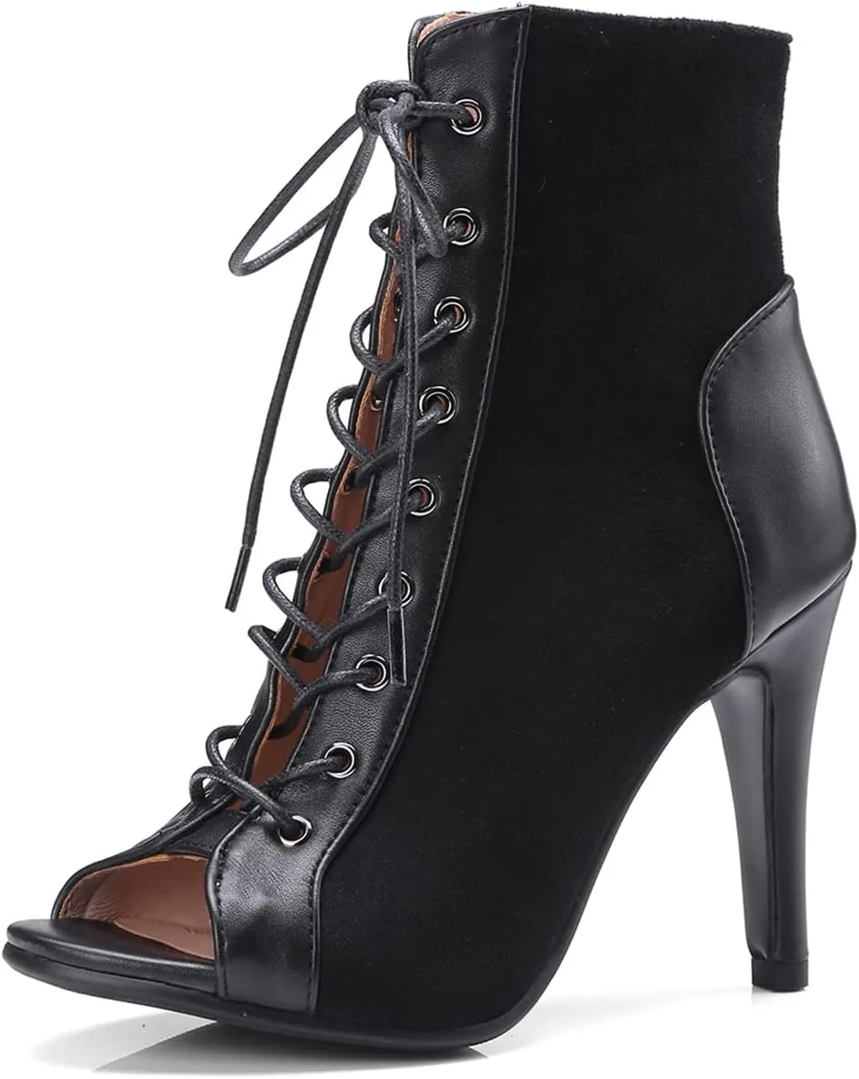 Roimaash 7/10CM Heels Women Burju Dance Shoes Lace up