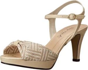 Rose Petals Women's Piper Wheat Patent/Wheat Chevon Web Sandal