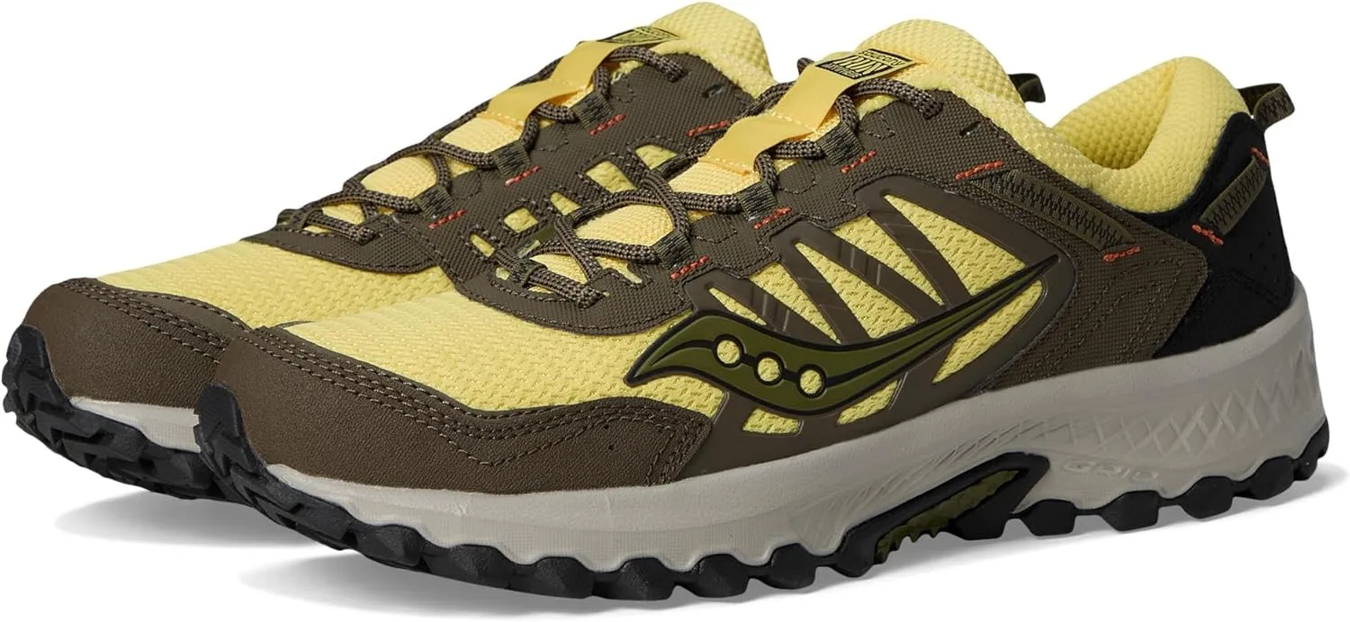 Saucony Unisex Grid Peak Sneaker, Yellow/Walnut, 11 US Men