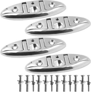 SHENGHUISS Folding Boat Cleat 316 Stainless Steel Cleat Flip Up Boat Dock Cleats (5"/6"/8")