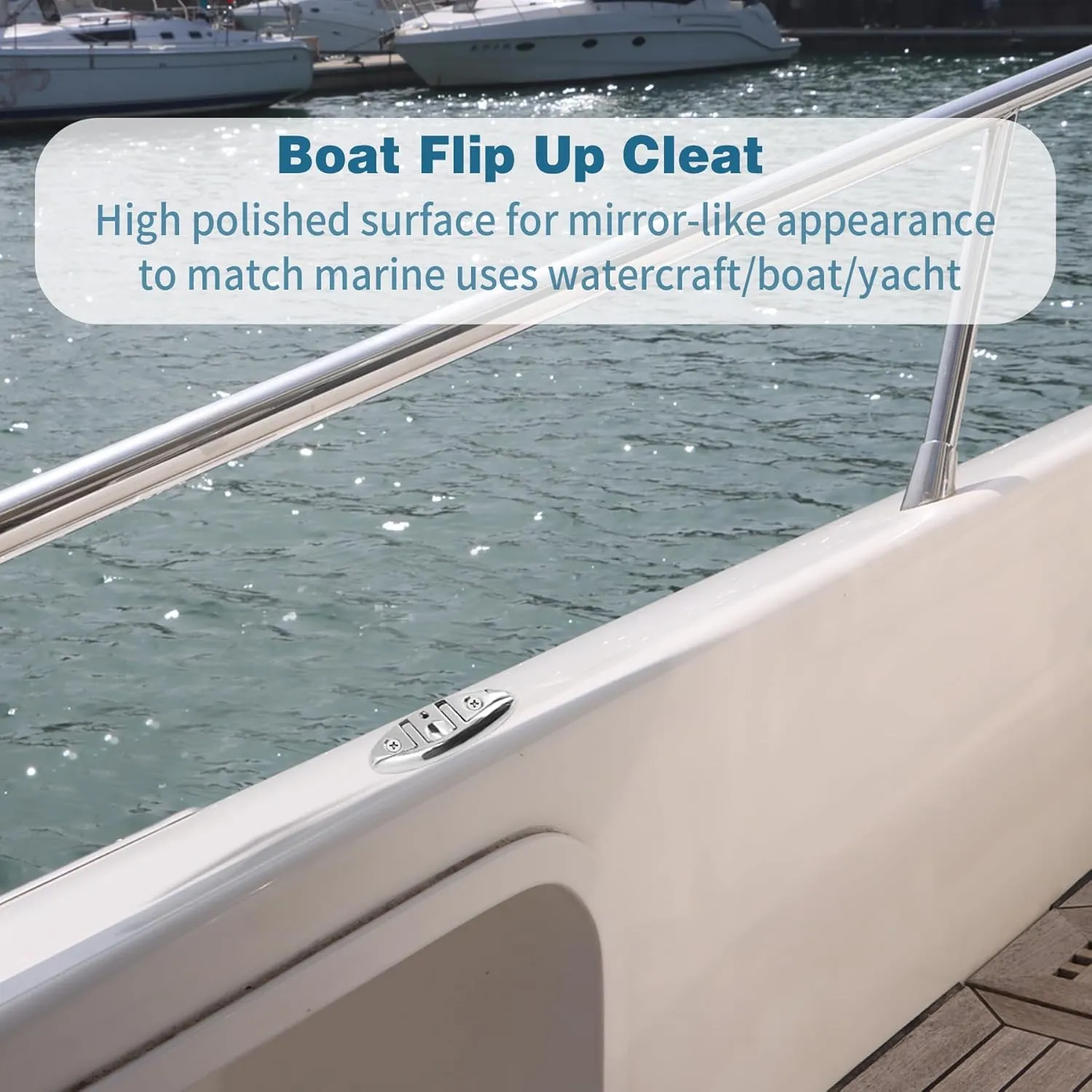 SHENGHUISS Folding Boat Cleat 316 Stainless Steel Cleat Flip Up Boat Dock Cleats (5"/6"/8")