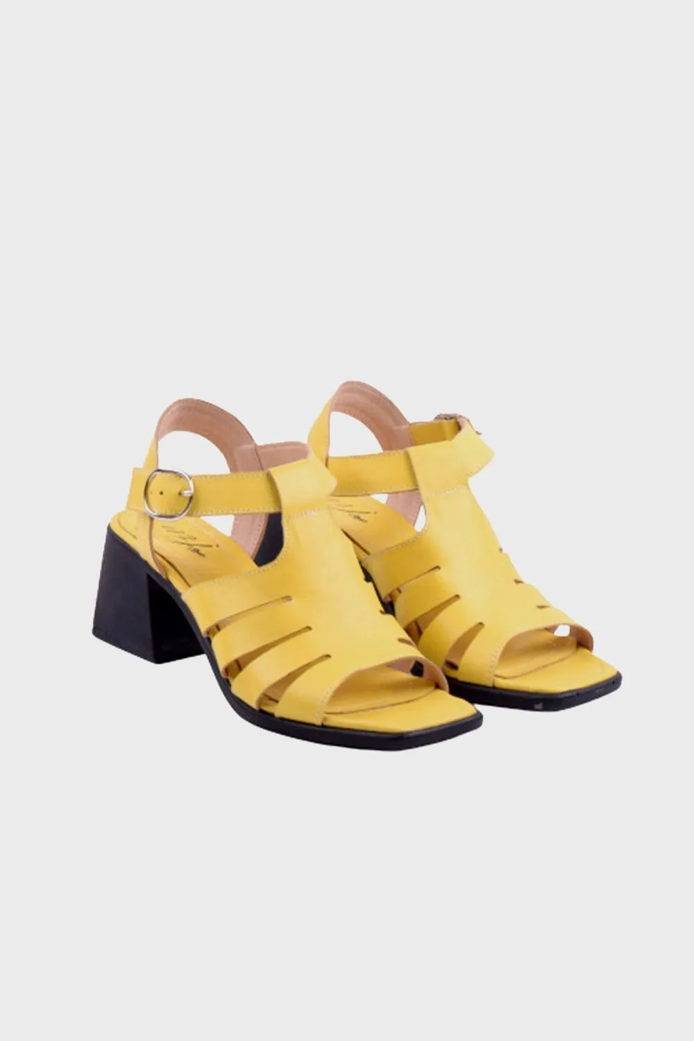Side Slits Sandal with Buckle