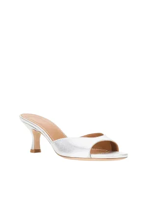Silver Brigitte Mule