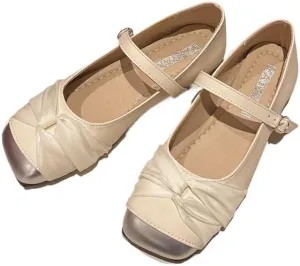 Silver Square Head Mary Jane Women's Shoes 2025 Summer New with Skirt Flat-Bottomed Fairy Gentle Wind Small Leather Single Shoes