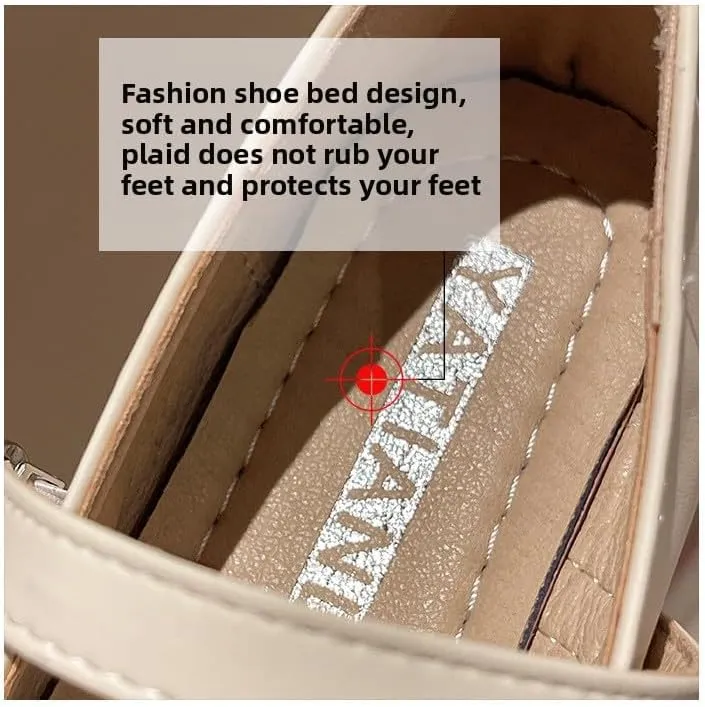 Silver Square Head Mary Jane Women's Shoes 2025 Summer New with Skirt Flat-Bottomed Fairy Gentle Wind Small Leather Single Shoes