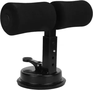 Sit Up Bar for Floor, Abdominal Muscle Exercise, Portable Sit Up Tool Exercise Equipment Assistant Device with Self Priming Suction Cup,Body Shaping (Black)