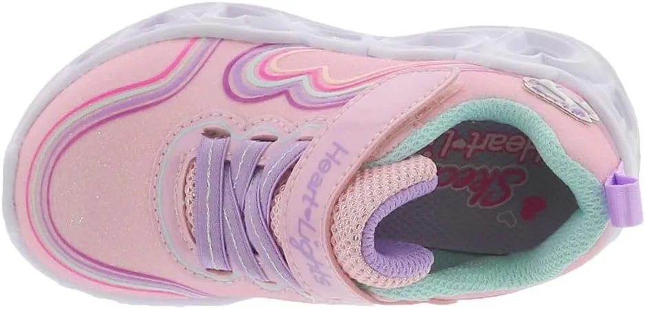 Skechers Unisex-Child Lights-Retro Hearts Sneaker