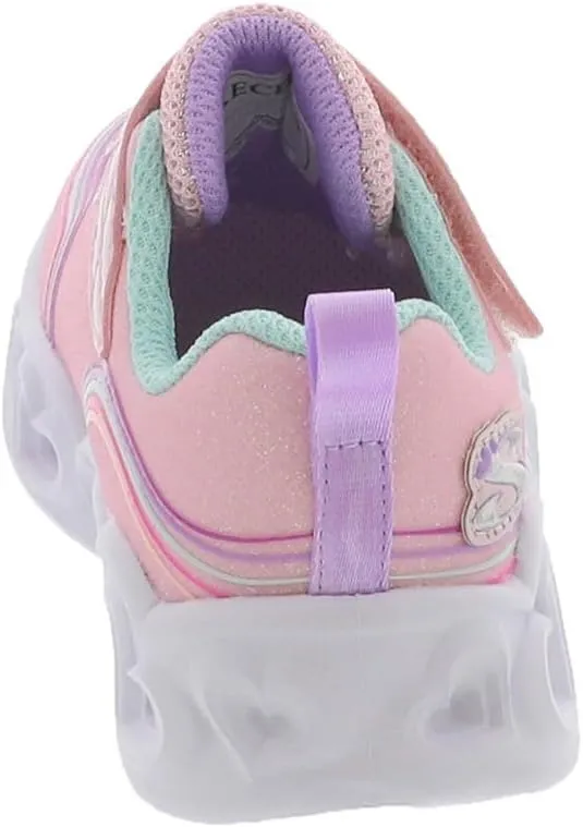 Skechers Unisex-Child Lights-Retro Hearts Sneaker