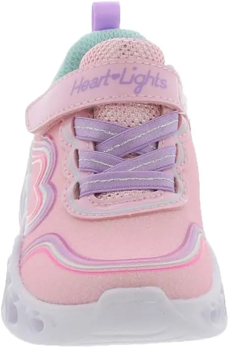 Skechers Unisex-Child Lights-Retro Hearts Sneaker